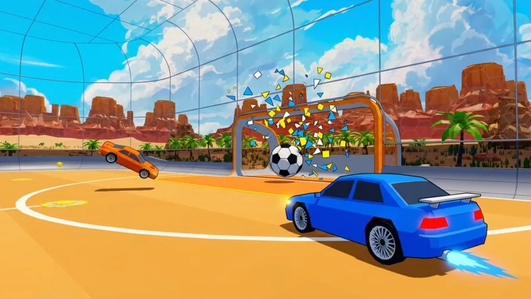 A view from a Turbo Soccer match in Roblox