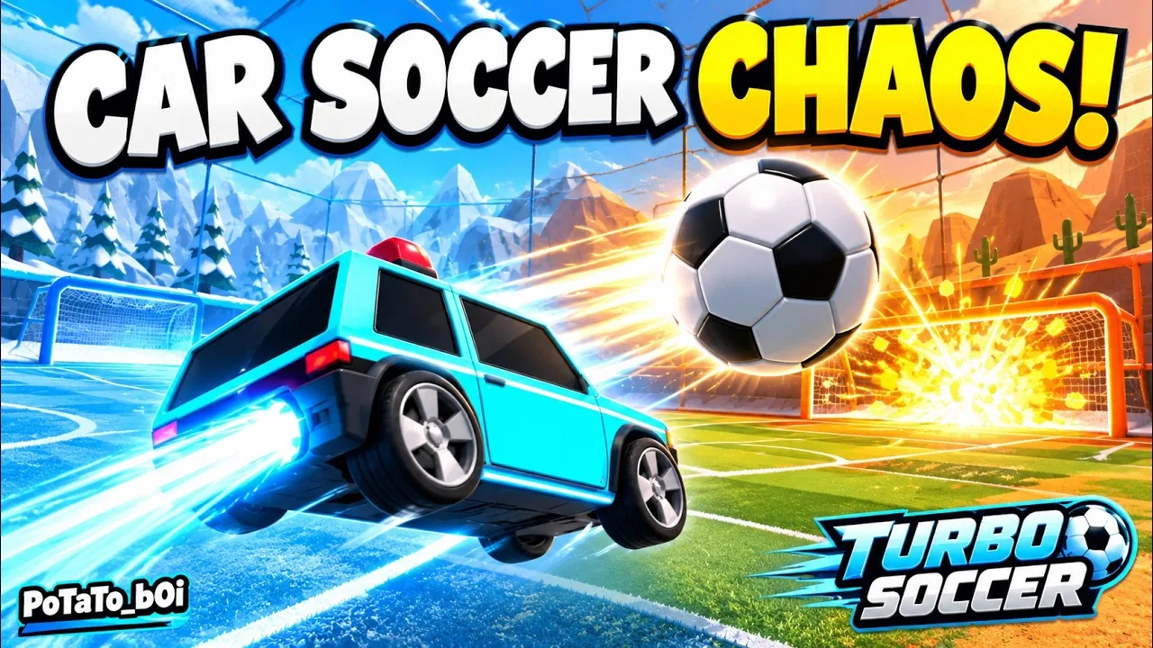 A view from a Turbo Soccer match on Roblox